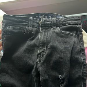 Hollister ripped jeans.